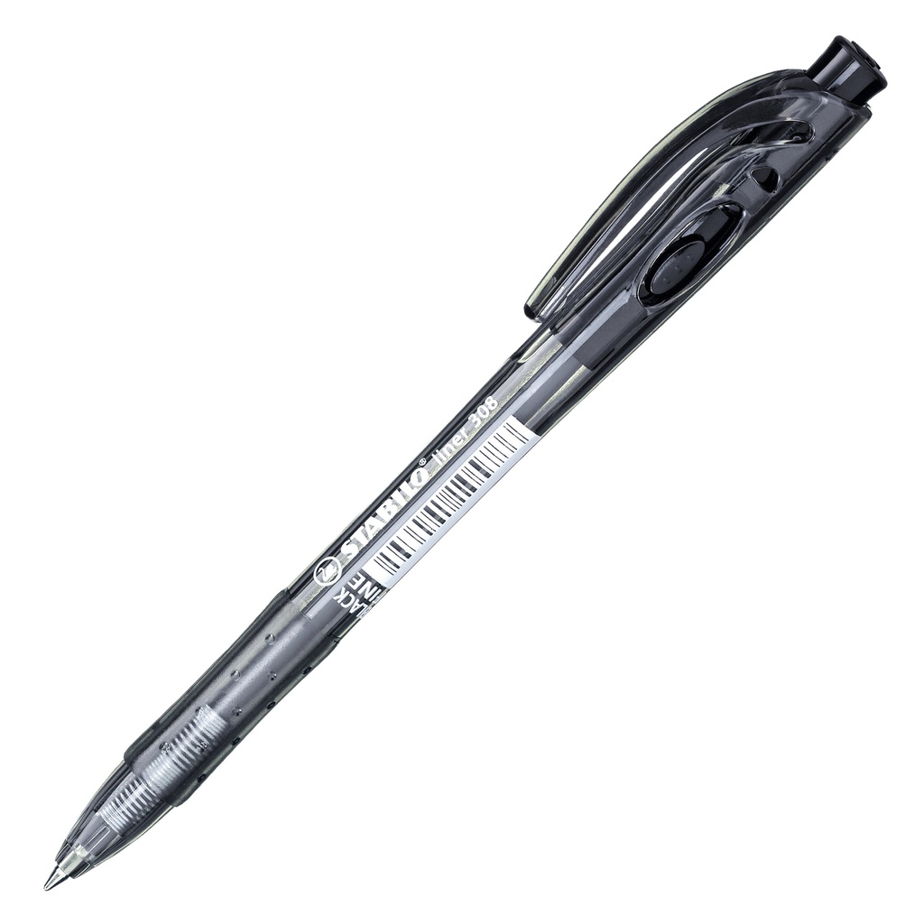 Penna a sfera a scatto Liner 308 0.7mm nero Stabilo
