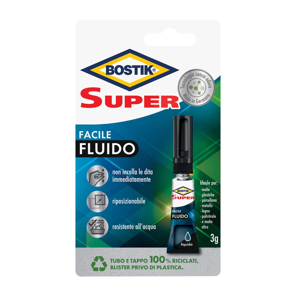 Colla istantanea Super facile fluido 3g Bostik