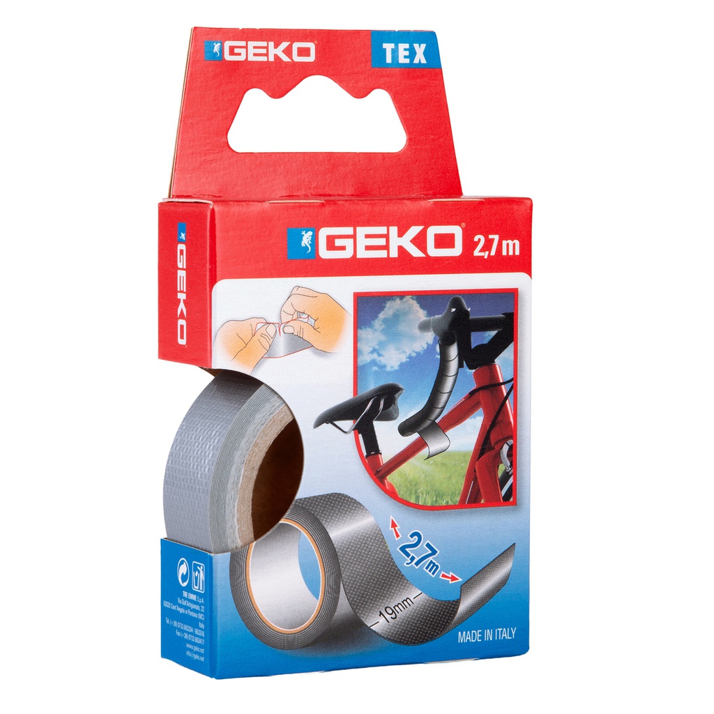 Nastro adesivo telato Tex grigio 19mmx2,7mt Geko