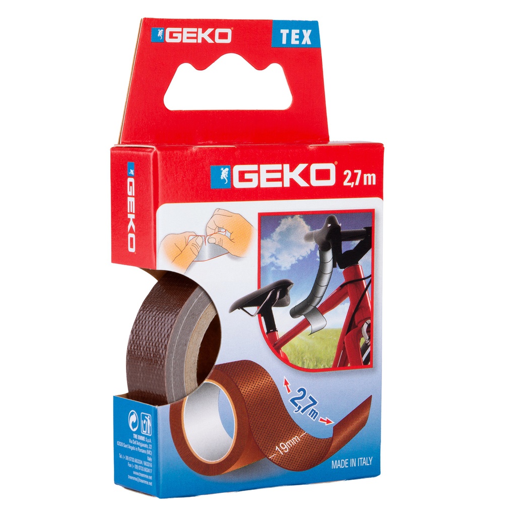 Nastro adesivo telato Tex marrone 19mmx2,7mt Geko