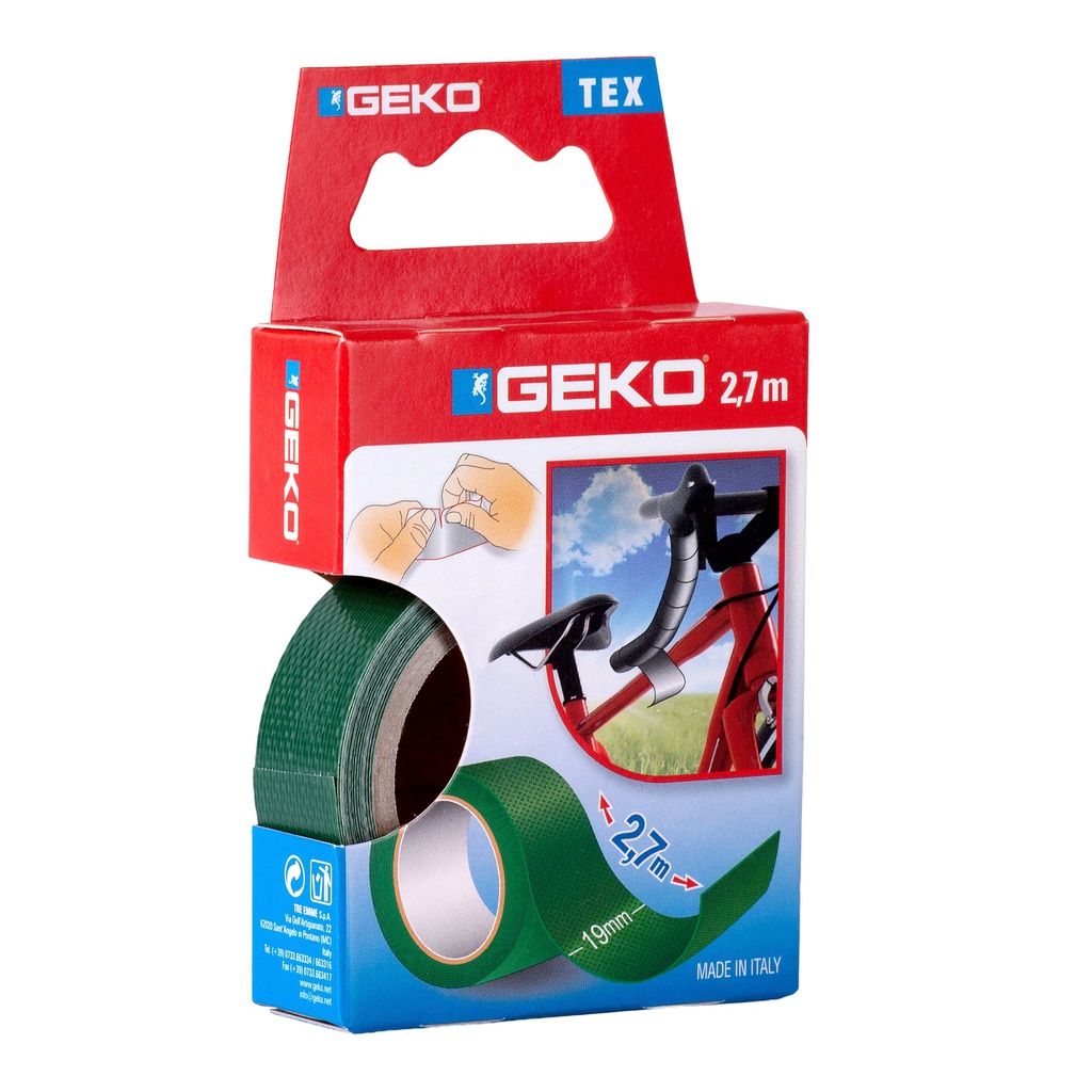 Nastro adesivo telato Tex verde 19mmx2,7mt Geko