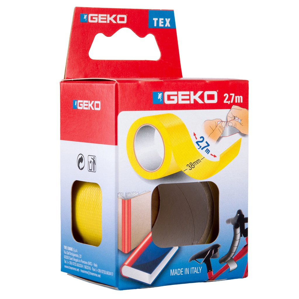 Nastro adesivo telato Tex giallo 38mmx2,7mt Geko