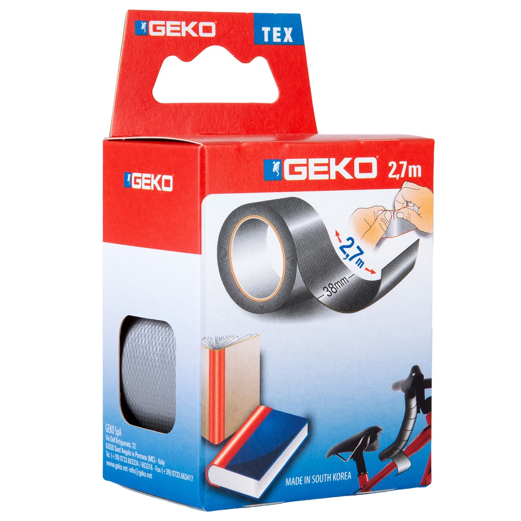 Nastro adesivo telato Tex grigio 38mmx2,7mt Geko
