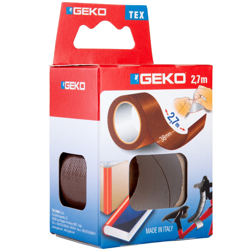 Nastro adesivo telato Tex marrone 38mmx2,7mt Geko