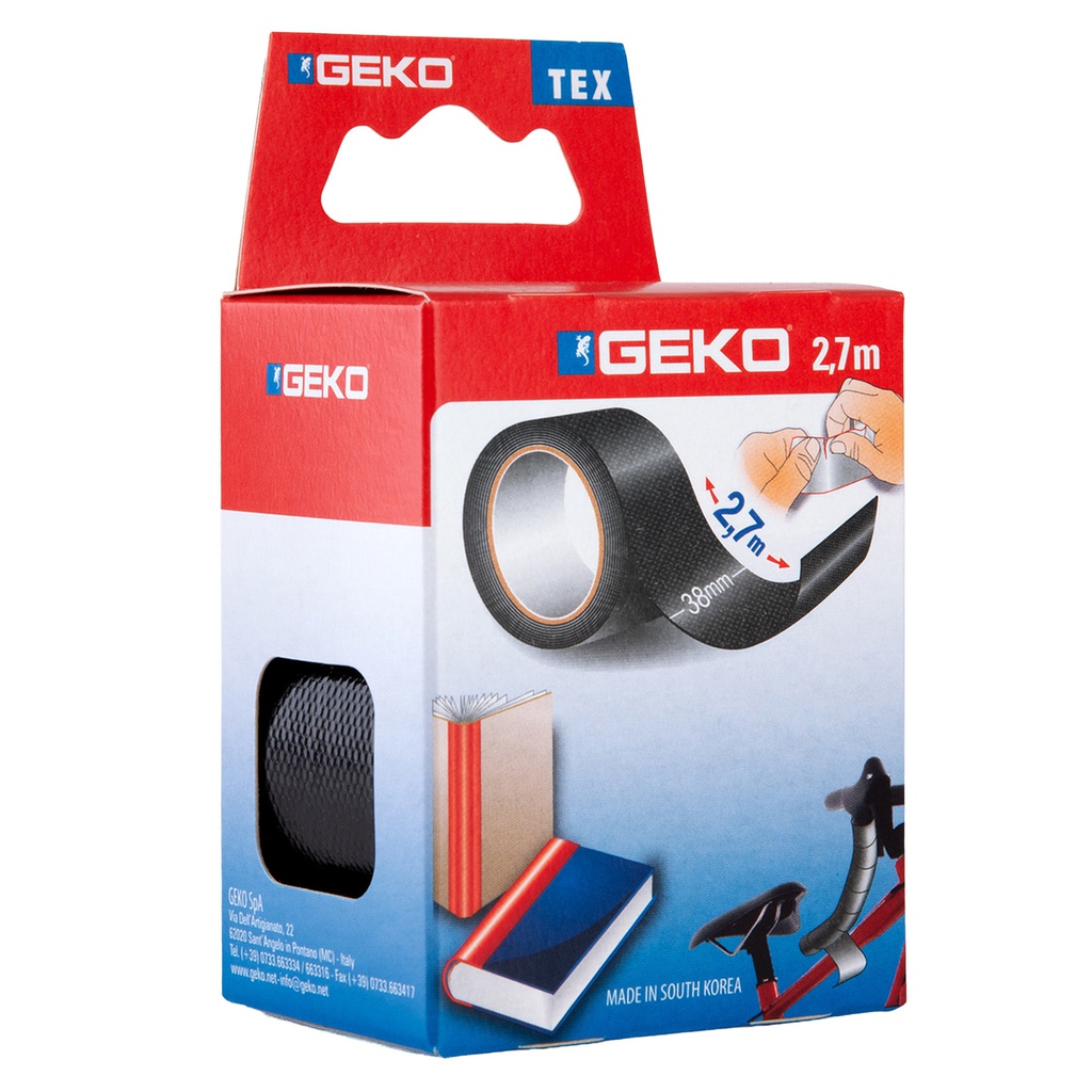 Nastro adesivo telato Tex nero 38mmx2,7mt Geko