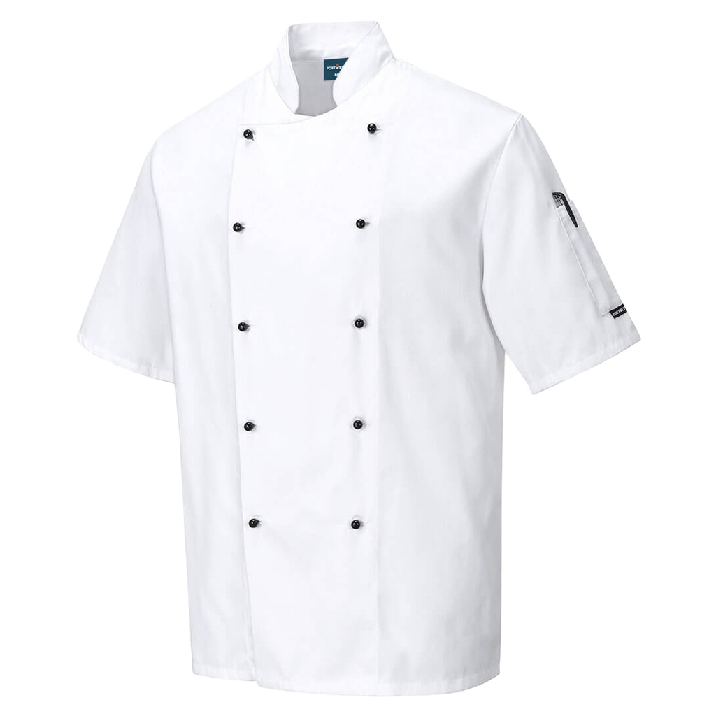 Giacca da cuoco Kent a maniche corte tg XXL bianco Portwest