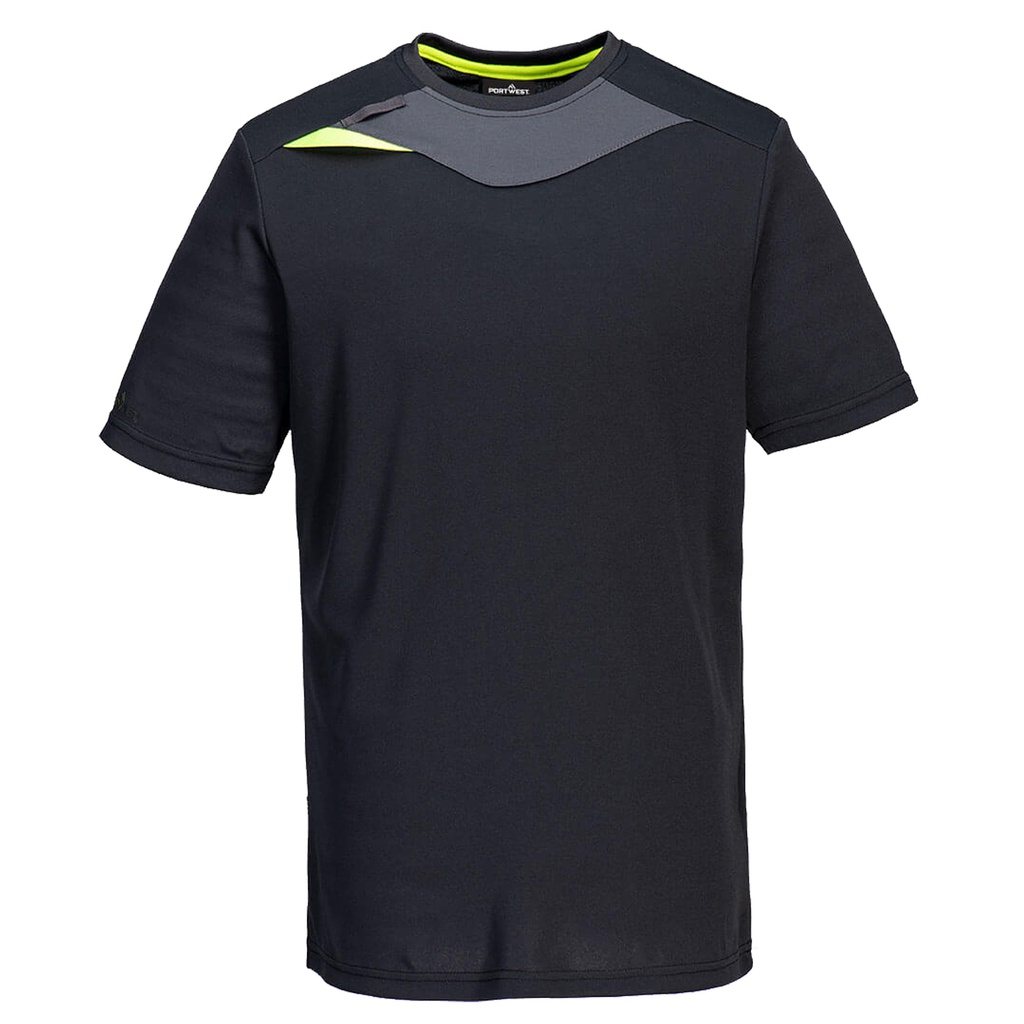 T-shirt a maniche corte DX4 antibatterica tg M nero Portwest
