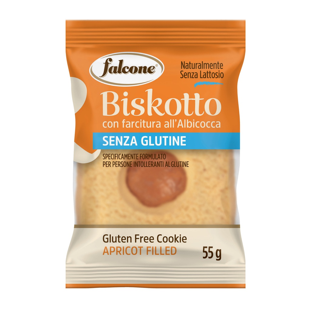 Biscotti farciti albicocca Biskotti  55gr Falcone