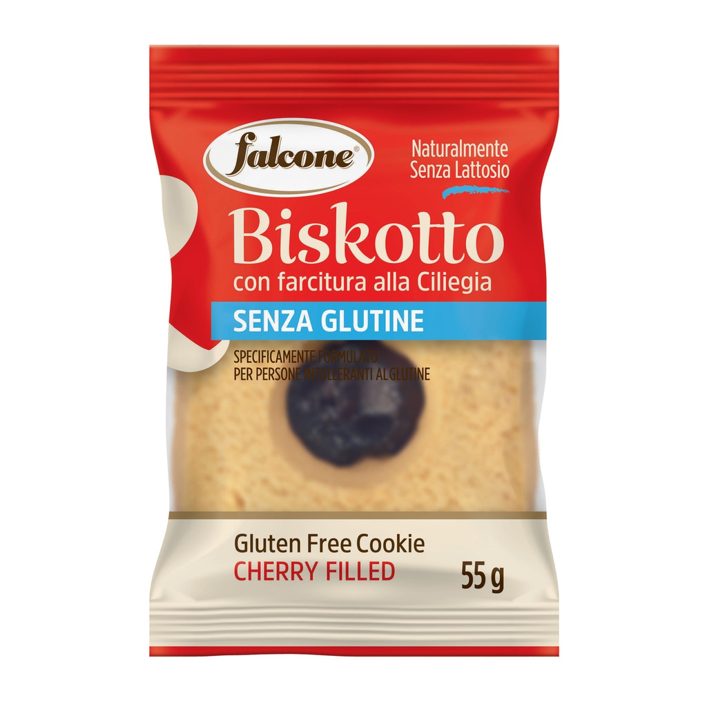 Biscotti farciti ciliegia Biskotti  55gr Falcone