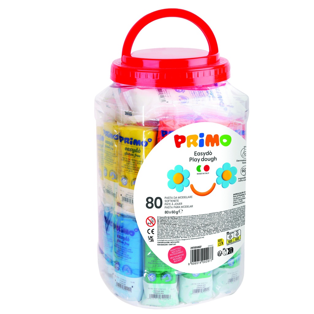 Secchiello 80 panetti da 60gr pasta modellabile EasyDO' Primo