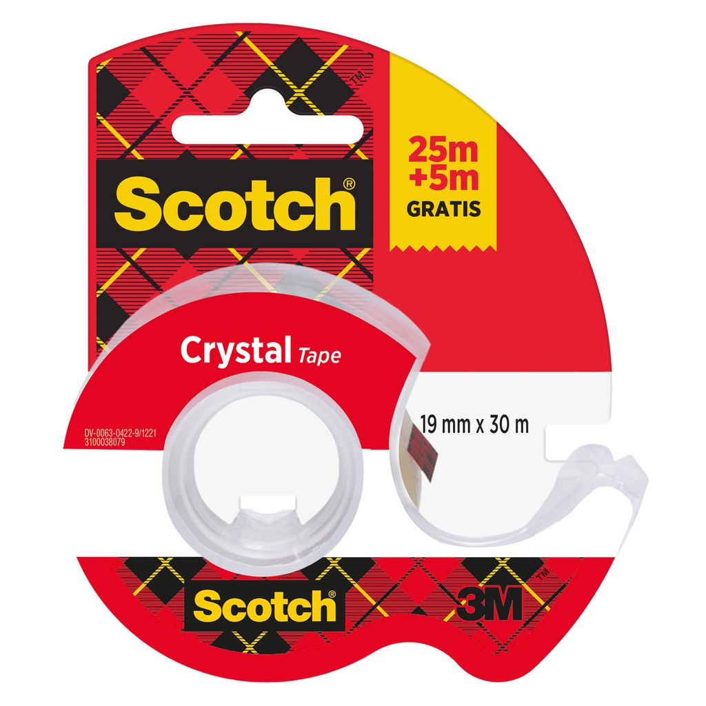 Nastro adesivo in chiocciola Scotch® Crystal clear 600 19mm x 25m+5m gratis