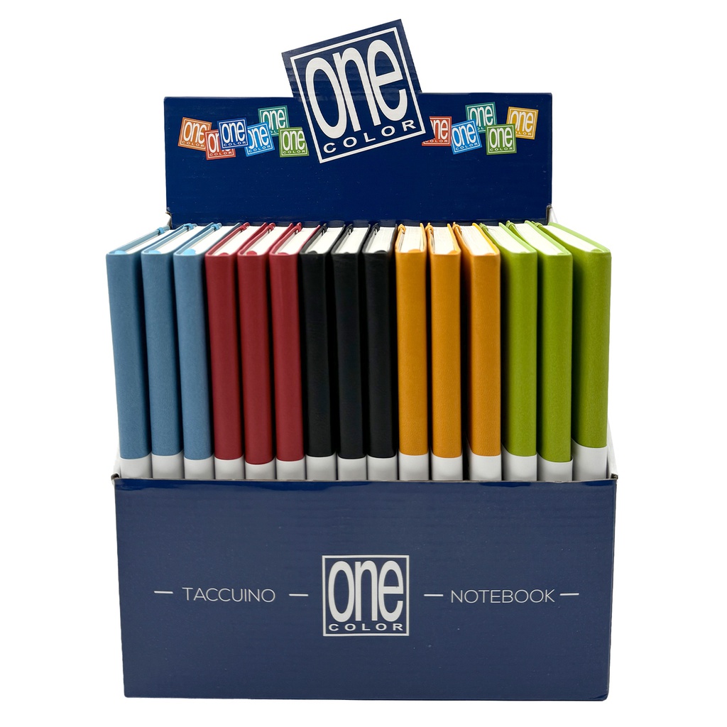 Display 15 taccuini One Color 96pag. A5 carta 70gr colori assortiti Blasetti