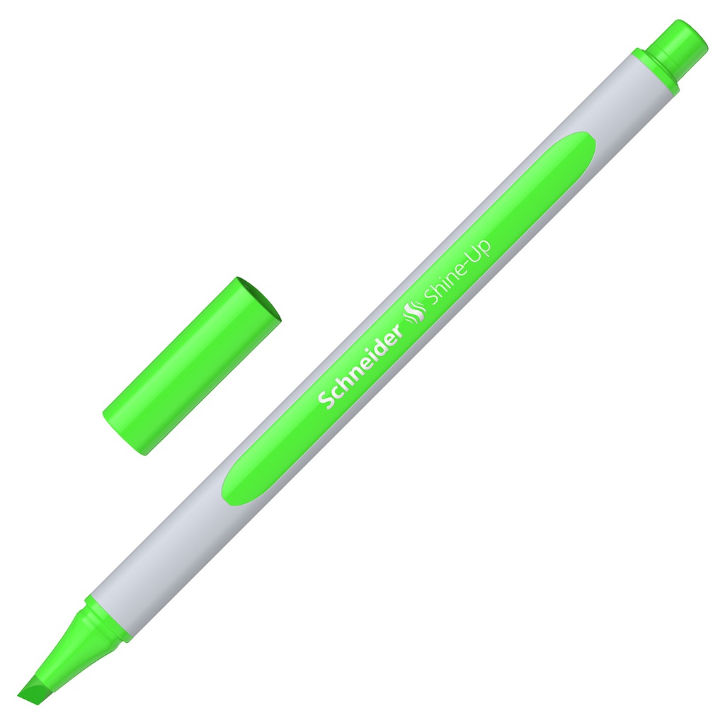 Evidenziatore Shine-Up punta scalpello 1-4mm verde Schneider