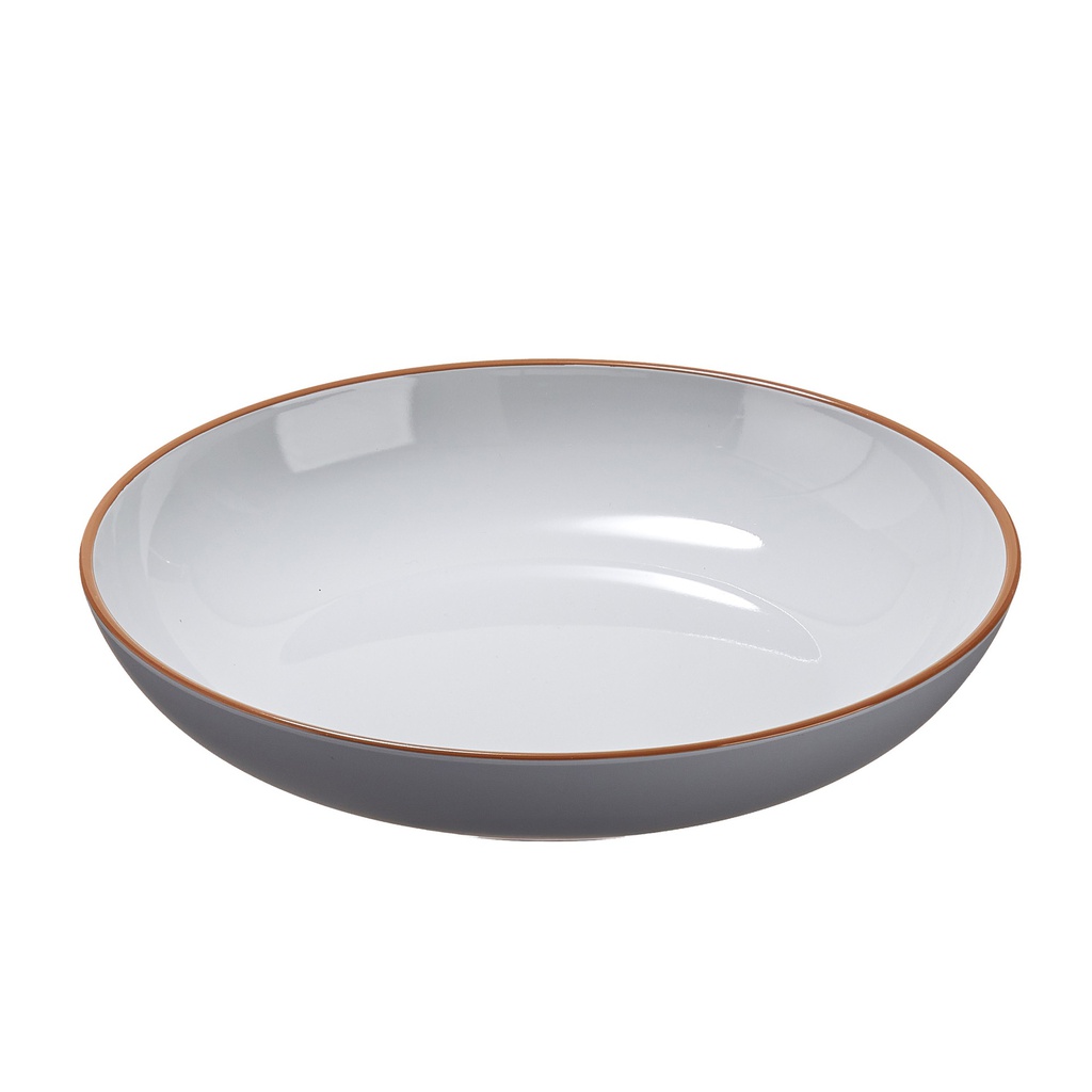 Piatto fondo rPET D22,2x4,4cm grigio Leone