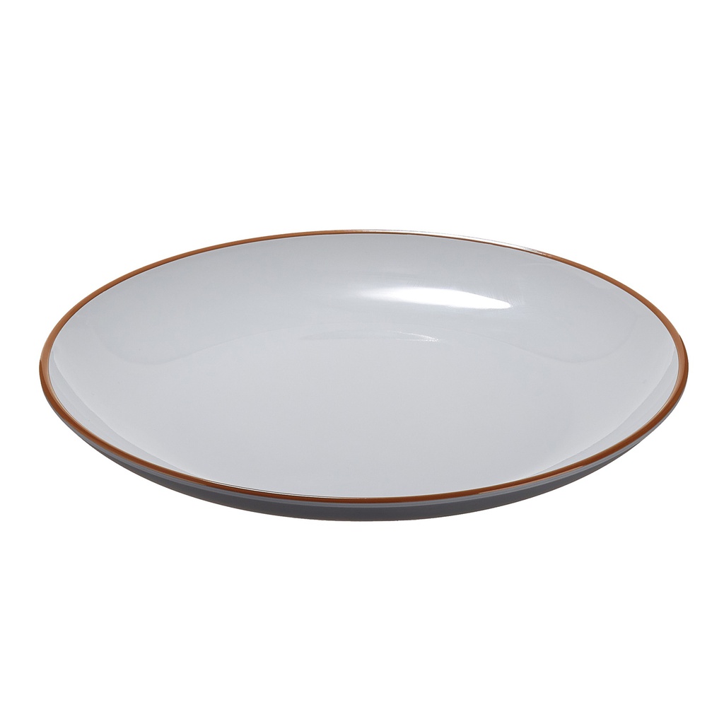 Piatto piano rPET D22x2,6cm grigio Leone