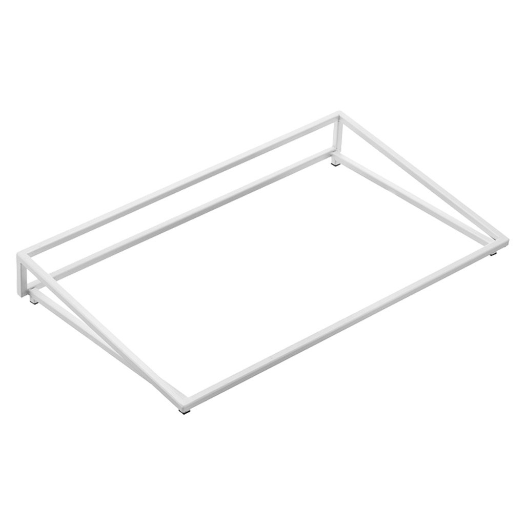 Supporto inclinato per vassoio 53x26,5x7cm metallo bianco Leone