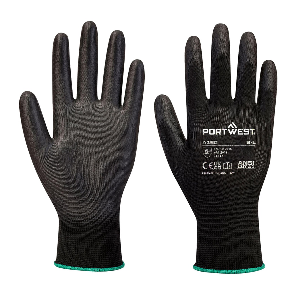 Guanti A195 touch con palmo in PU tg M nero Portwest