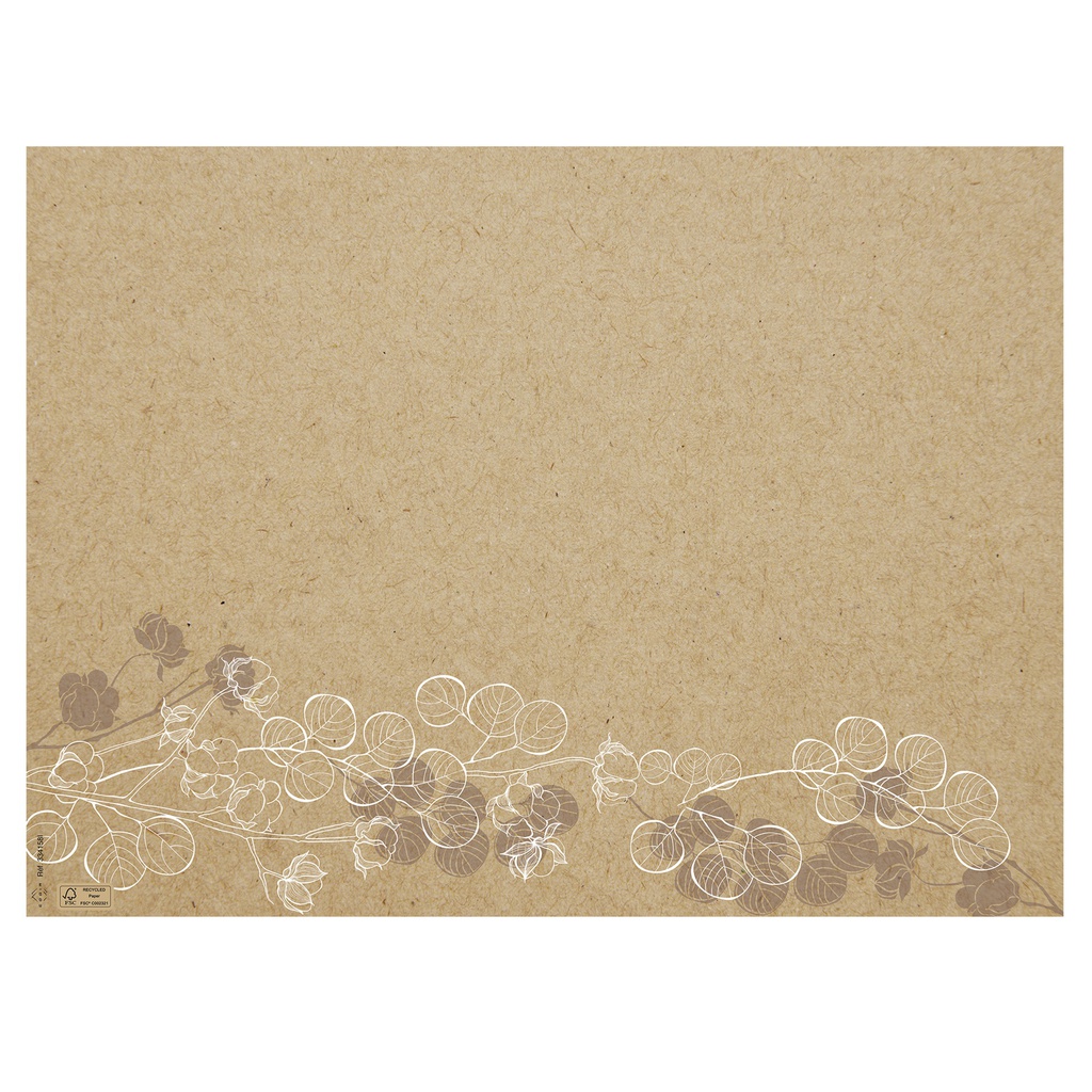 Conf 400 tovagliette monouso Floral 30x40cm carta avana Pro Nappe
