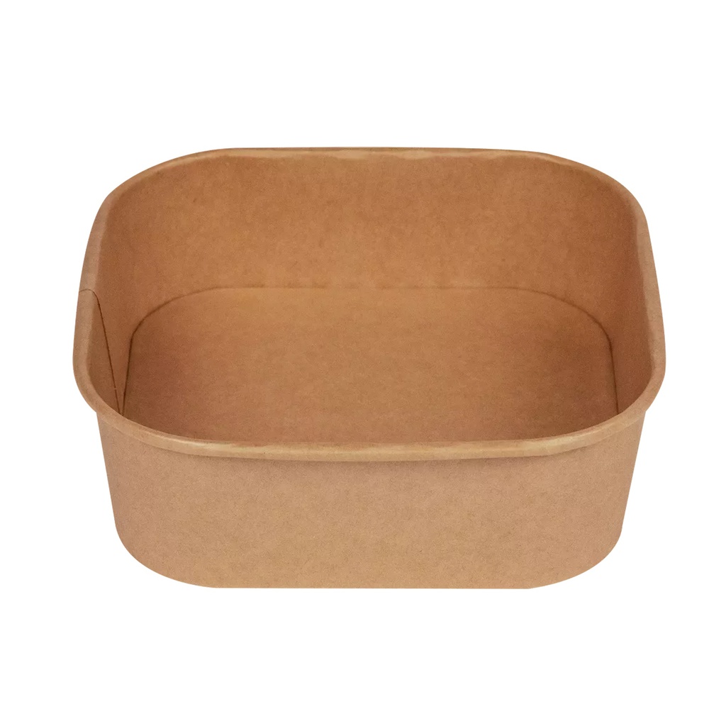 Conf 50 Bowl quadrate 900ml 17x17cm avana Signor Bio