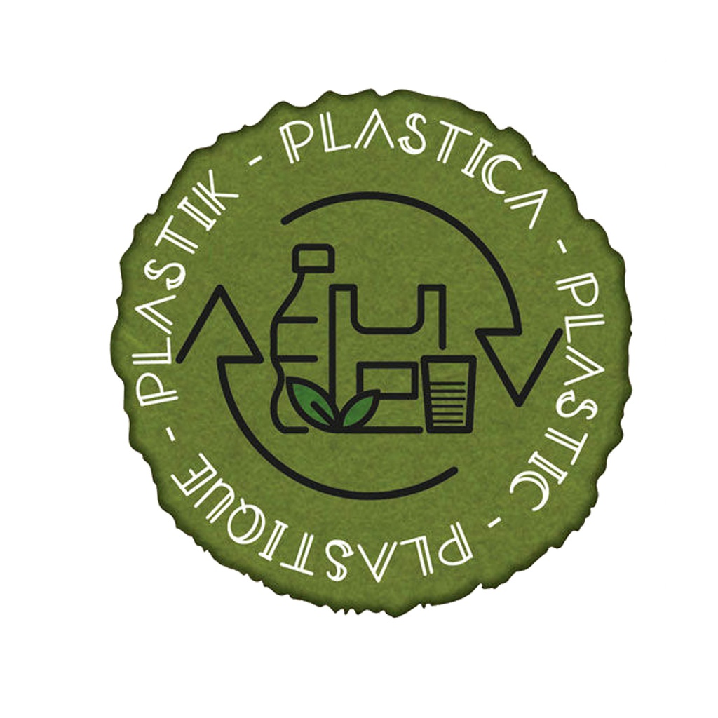 Etichetta autoadesiva raccolta differenziata plastica in vinile verde Medial Int
