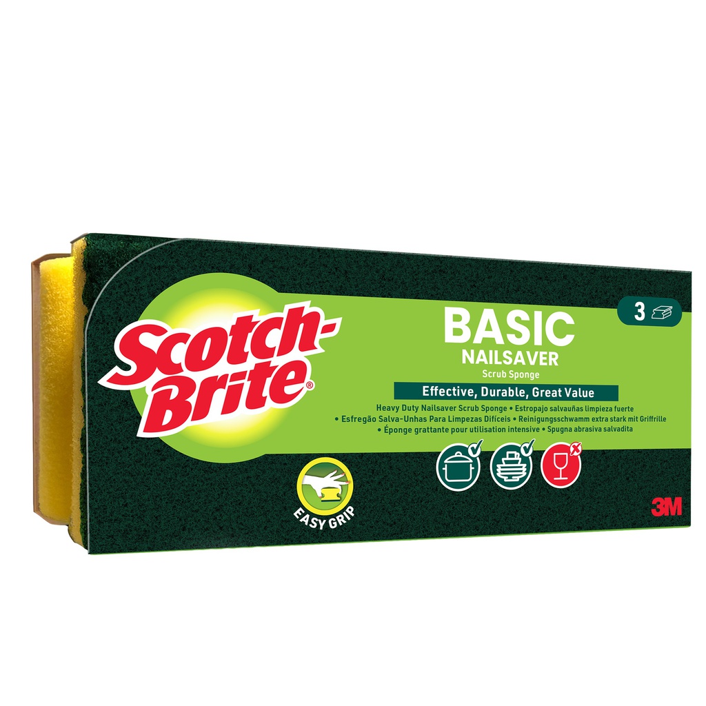 PACK 3 Spugne abrasive Basic salvadita SCOTCH BRITE®