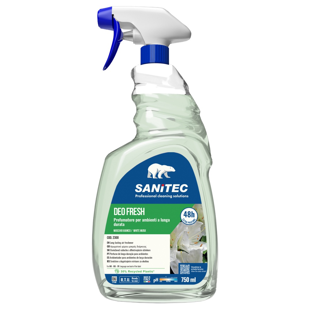 Profumatore per ambienti Deo Fresh 750ml muschio bianco Sanitec
