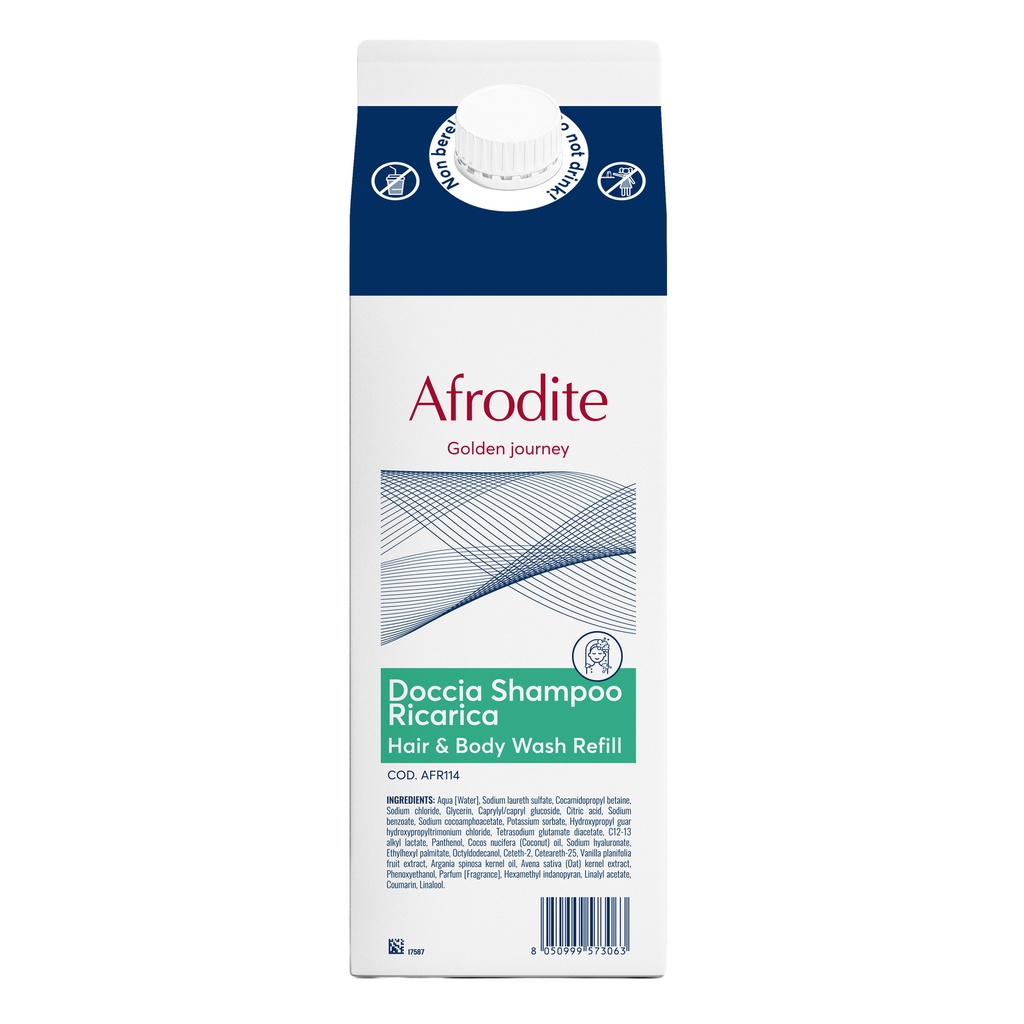Ricarica doccia shampoo 2in1 Afrodite 1L Beauty Escape