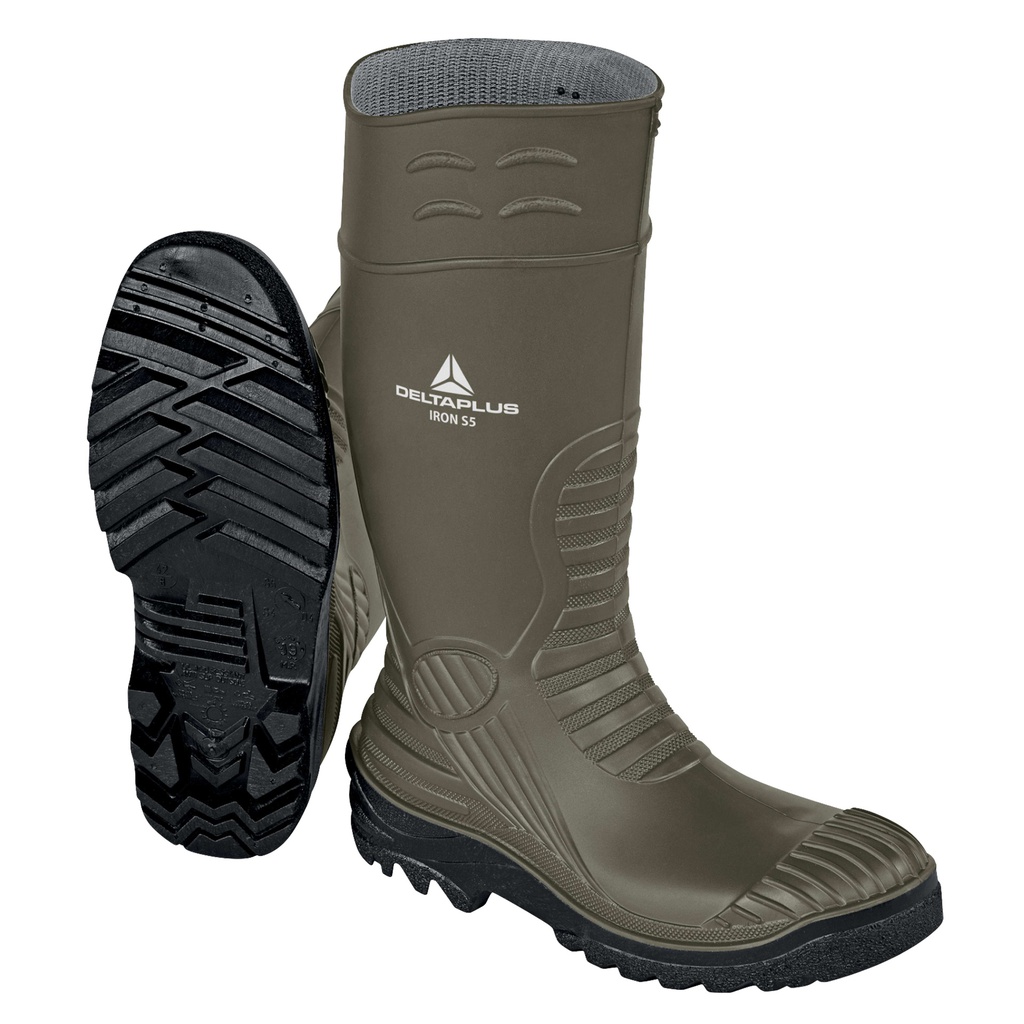 Stivali di sicurezza Iron S5 SRC N 39 kaki/nero Deltaplus