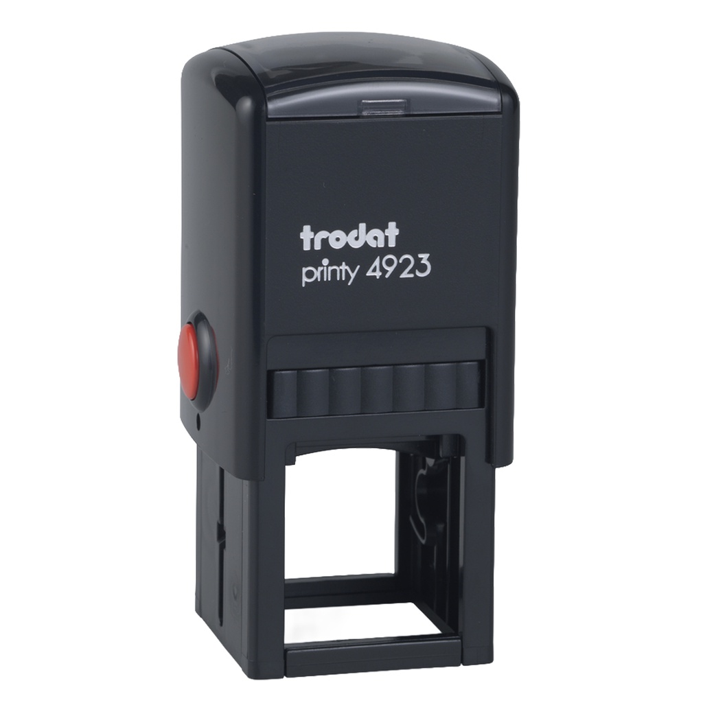 Timbro di testo rettangolare/quadrato 4923 nero 30x30mm 69846 trodat