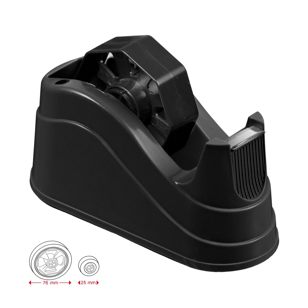Dispenser da tavolo medium c/portapenne nero per nastri 33/66mt Starline