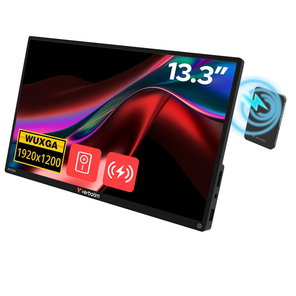 Monitor portatile 13.3'' WUXGA Touch ALU con Wireless Power bank incluso 5000mAh