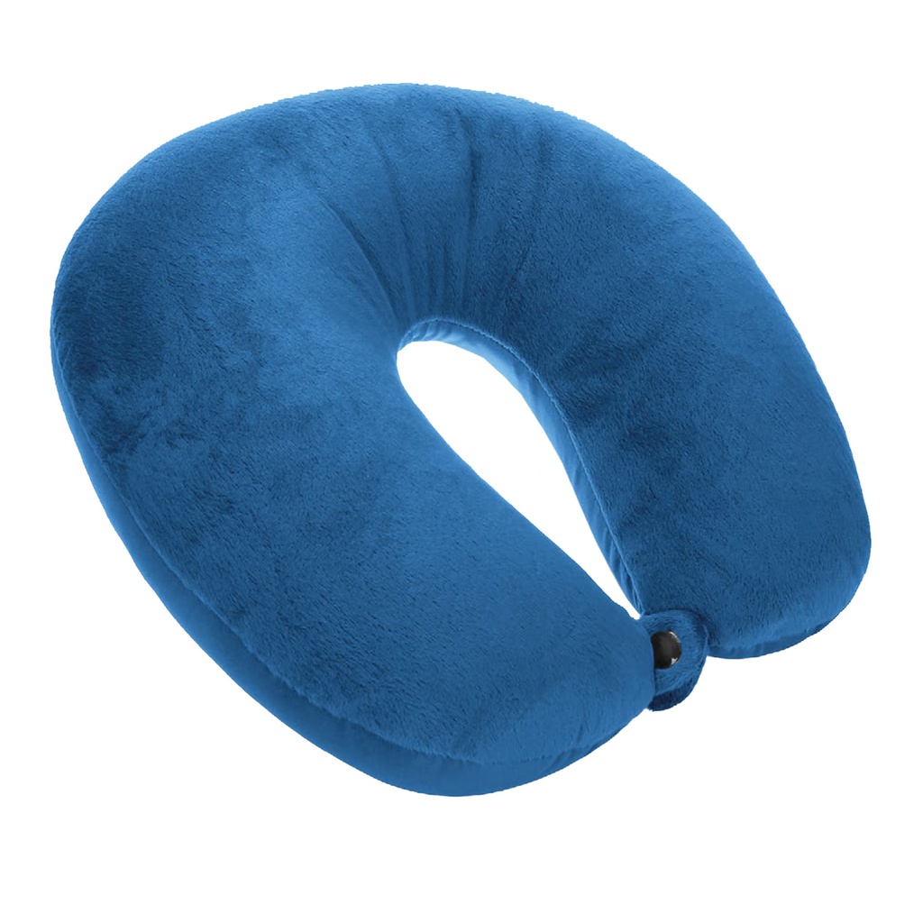 Cuscino da viaggio Explora memory foam 30x29x12cm azzurro Lebez