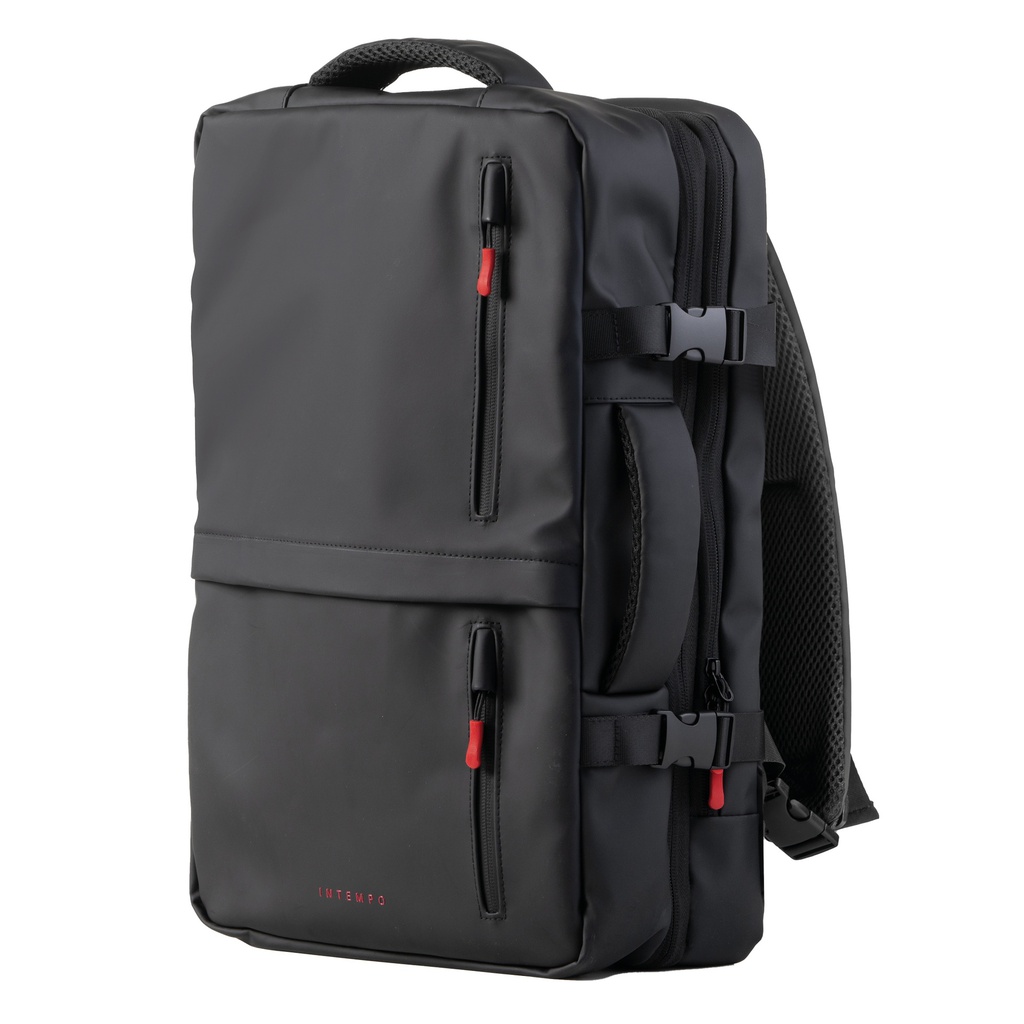 Zaino Travel Backpack Drop2Go gomma antipioggia dim. 30x15x45cm nero InTempo