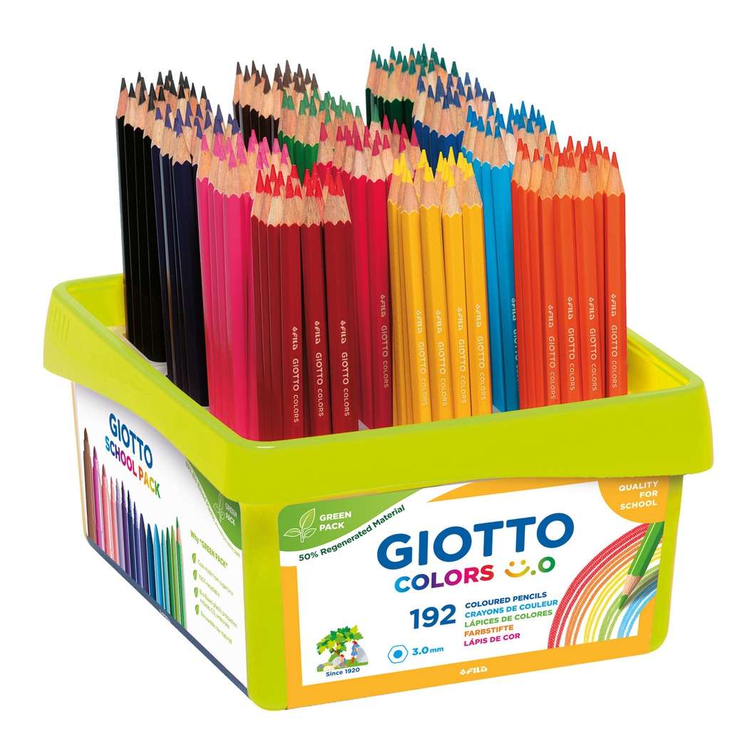 Schoolpack 192pz matite colorate Colors Smile colori assortiti Giotto