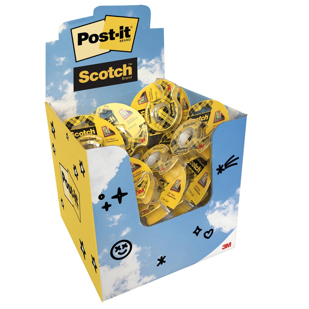 Expo 28+4pz nastro biadesivo 12,7mmx6,3m Scotch®