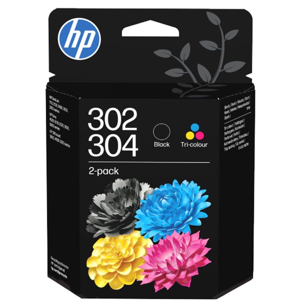 HP Confezione 2 Cartucce Nero e colore 302/304