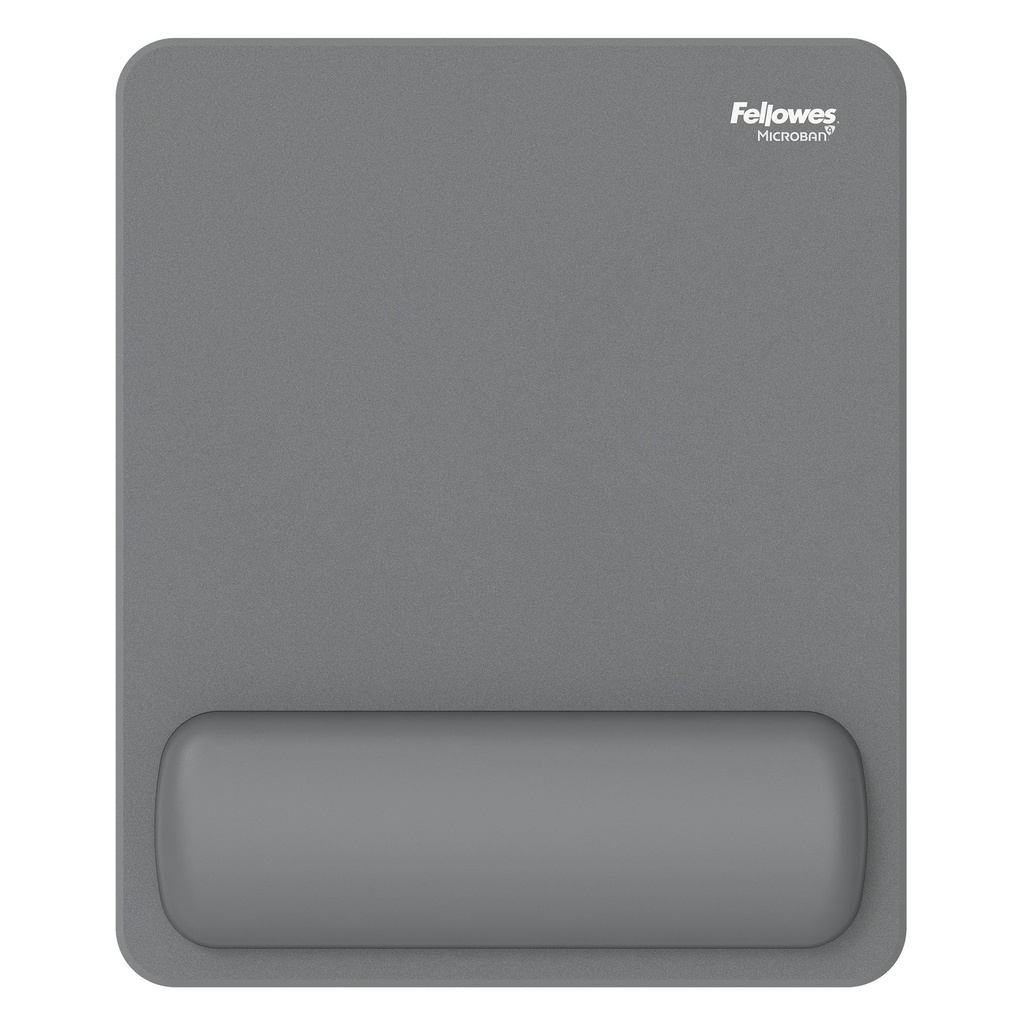 Mousepad Breyta con poggiapolsi con Microban Grigio Fellowes