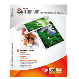 100 POUCHES 216x303mm (A4 100my TiTanium