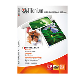100 POUCHES 303x426mm (A3 100my TiTanium