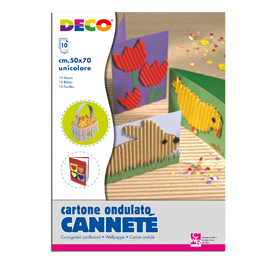 10FG CARTONCINO ONDULATO 50X70CM ARGENTO METAL ART 2225/2 DECO