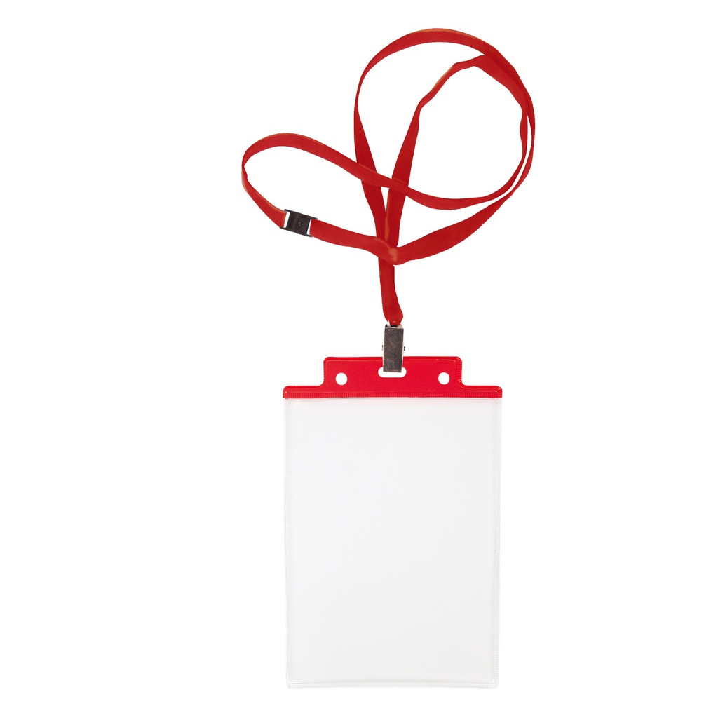 10 PORTANOME PASS 6S-P 10x15cm (A6 ROSSO con CORDONCINO ROSSO