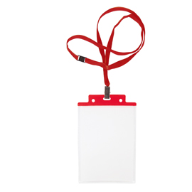 10 PORTANOME PASS 6S-P 10x15cm (A6 ROSSO con CORDONCINO ROSSO