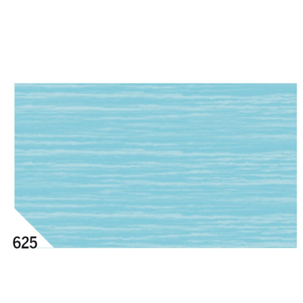 10RT CARTA CRESPA AZZURRO 625 (50X250CM 48gr/m2 Rex Sadoch