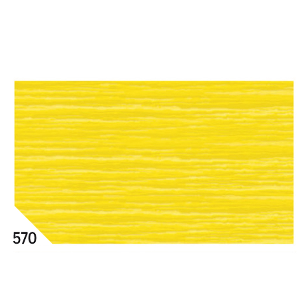 10RT CARTA CRESPA GIALLO 570 (50X250CM 48gr/m2 Rex Sadoch