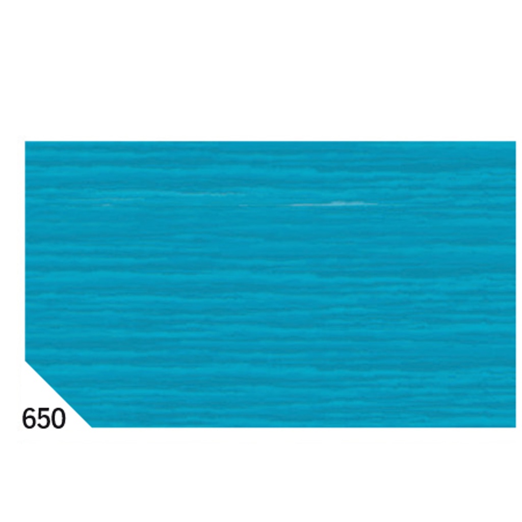 10RT CARTA CRESPA TURCHESE 650 (50X250CM 48gr/m2 Rex Sadoch
