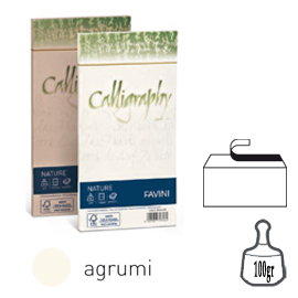 25 buste Calligraphy Nature CRUSH 100gr 110x220mm agrumi FAVINI