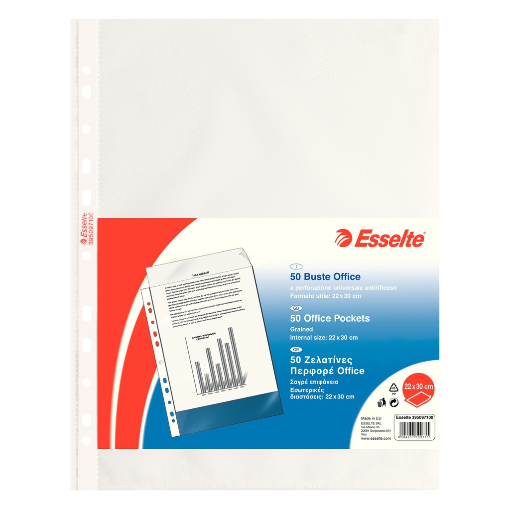 50 BUSTE FORATE 22X30 9/100 B.A. OFFICE ESSELTE