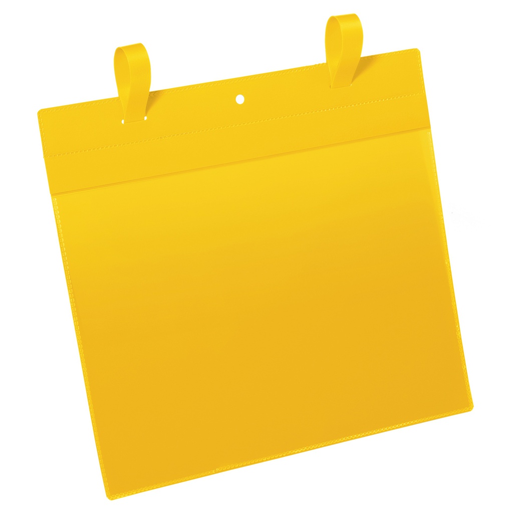 50 buste identificazione con fascette 297x210mm(A4-ORIZ.ART.1751 GialloDURABLE