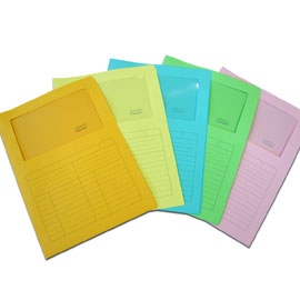 50 Cartelline a L c/finestra azzurro 120gr Sintex Blasetti