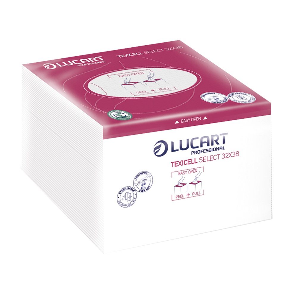 55 Panni multiuso piegati 32x38cm Texicell Select Lucart